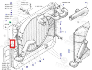 фото Трубка распорная тройного бензинового краника ГАЗель 3302,Соболь ГАЗ
