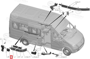 Заглушка средней направляющей ГАЗель Next ЦМФ ГАЗ