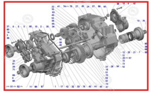 фото Коробка раздаточная фланец под вал с ШРУС ГАЗель 3302 УМЗ-4216 ЕВРО-4 ГАЗ