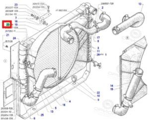фото Радиатор охлаждения 2-х рядный ГАЗель 3302,Соболь ОР