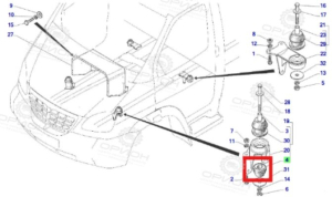 фото Подушка крепления кабины передняя нижняя ГАЗель 3302,Next,Соболь ГАЗ