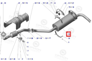 Глушитель ГАЗель Next А-274 EvoTech 2.7 ЕВРО-4 ГАЗ