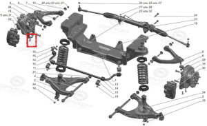фото Болт М12х1.25х30 крепления суппорта ГАЗель Next ГАЗ