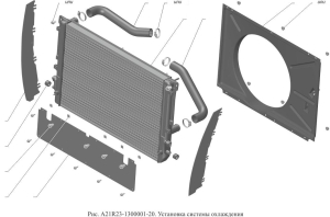 фото Патрубок радиатора отводящий нижний силикон дв. УМЗ-А274 ГАЗель Next G-PART