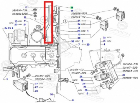 Провод стартера ГАЗ 3302 ЗМЗ-406 ГАЗ в Орион-центр