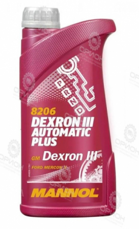 Масло трансмиссионное MANNOL ATF Dexron III синт.1л +++АКПП ГУР красное 1335