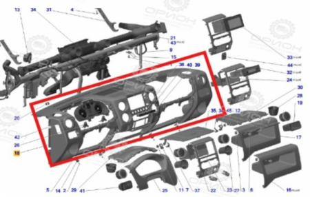 Панель приборов ГАЗель Next Cummins ISF 2.8 ЕВРО-5 ГАЗ