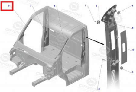 Обивка стойки кабины передняя правая ГАЗель Next ГАЗ
