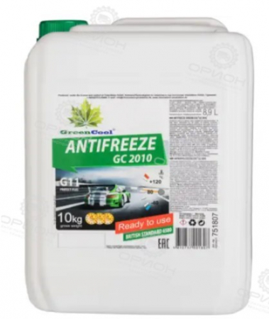 Антифриз зеленый 10кг GREENCOOL готовый -40C
