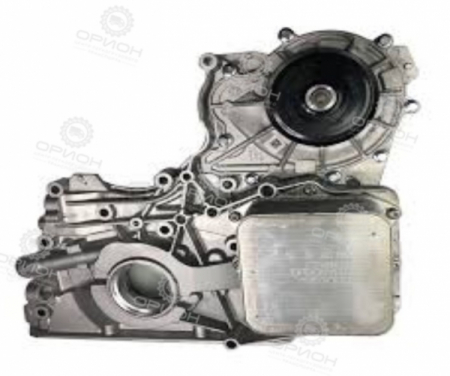 Крышка ГБЦ передняя ГАЗель 3302 Cummins ISF 2.8 ЕВРО-3 (масляный насос+насос водяной+маслоохлад) ГАЗ