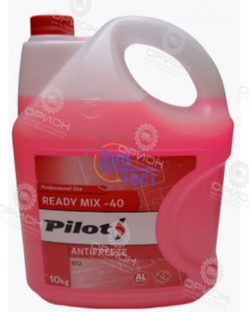 Антифриз красный 10кг PILOTS Red Line 40 G12 готовый -40C++